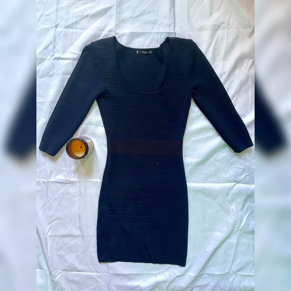 Mango Blue Marine Skinny Minidress